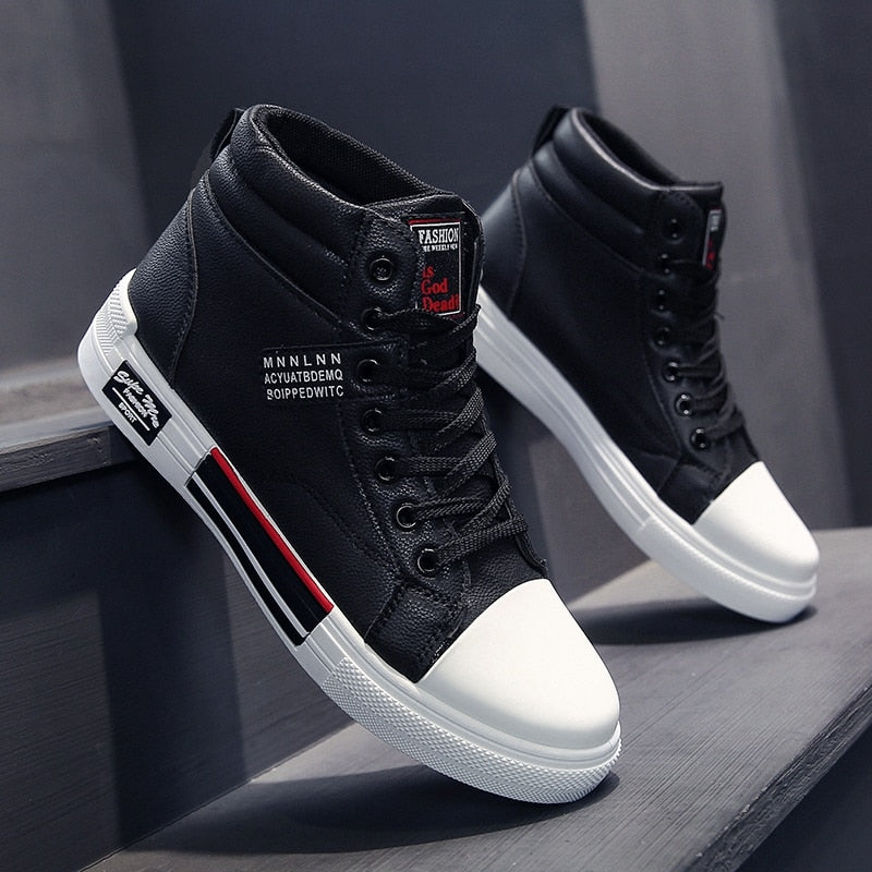 Men's Modern High-Top Shoe – Black