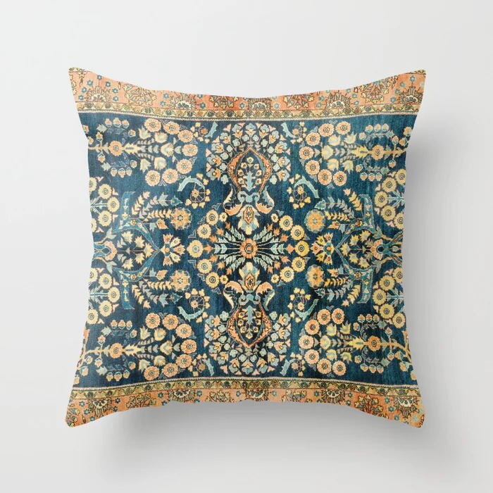 Oriental Cushion Cover – Plush Fabric, Hidden Zipper & 40–60cm Sizes