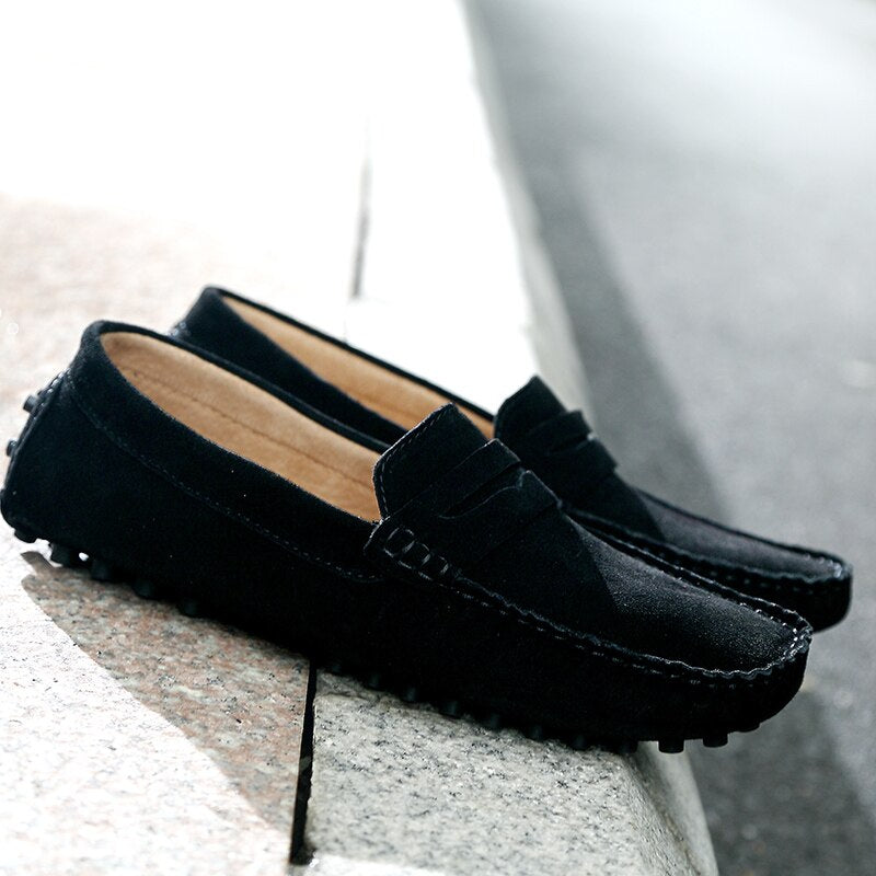 Italian – Fashionable Casual Suede Loafers for Men