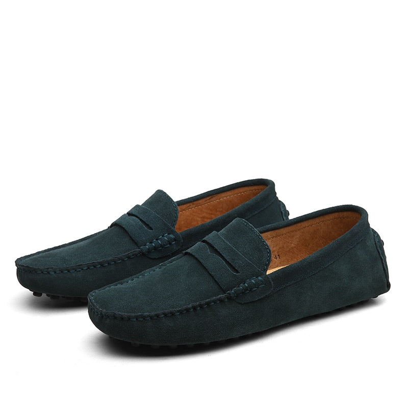 Italian – Fashionable Casual Suede Loafers for Men