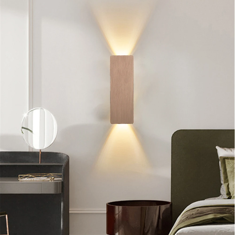 Dual Up-Down LED Wall Light – 6W Aluminium, Warm/Cool White & 4 Colors