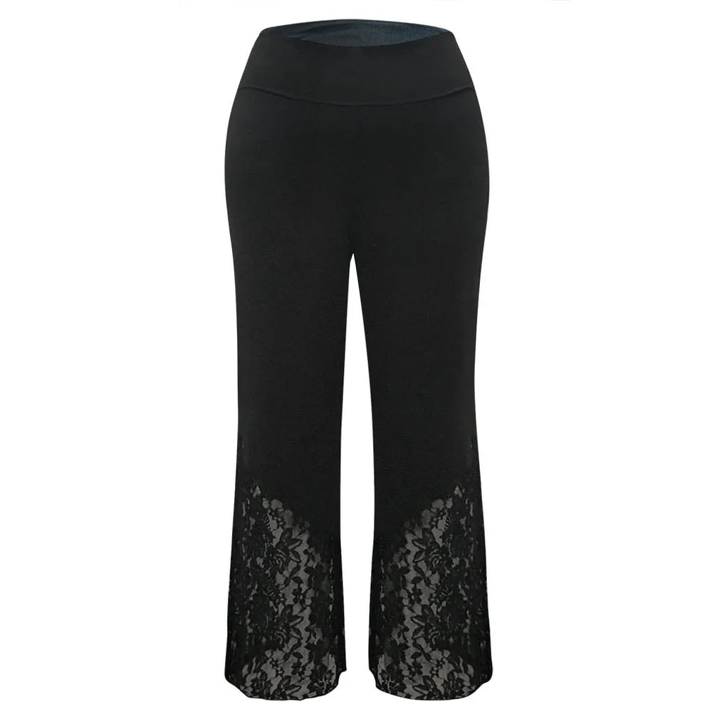Plus-Size Lace Lounge Pants for Women - Comfortable & Stylish Relaxation Wear