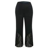 Plus-Size Lace Lounge Pants for Women - Comfortable & Stylish Relaxation Wear