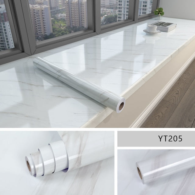 Marble Self-Adhesive Film – Waterproof PVC Vinyl, 60cm Wide, 3D Texture
