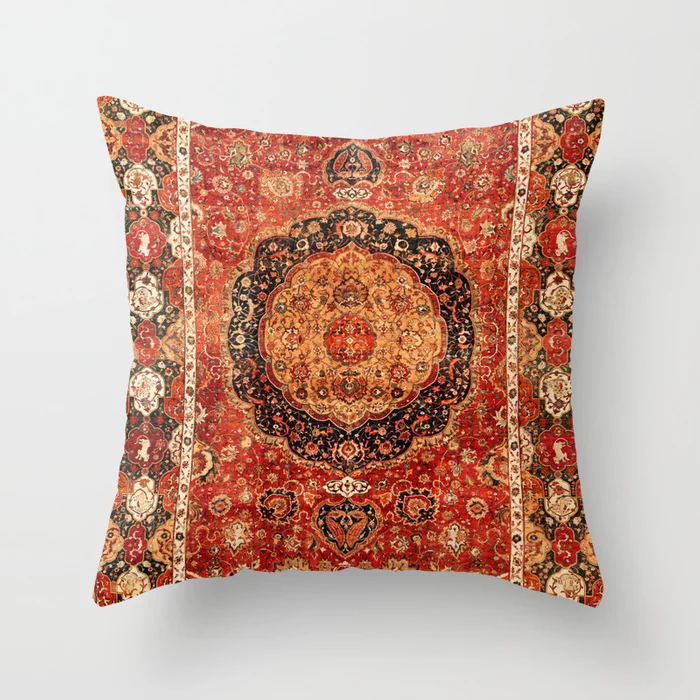 Oriental Cushion Cover – Plush Fabric, Hidden Zipper & 40–60cm Sizes