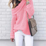 Ladies Off-Shoulder Knitted Sweater - Selina - 2