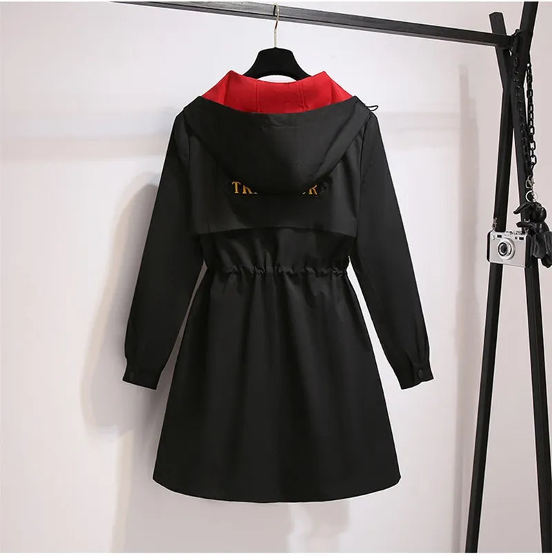 Plus-Size Hooded Windbreaker - Fall Magic Collection for Women
