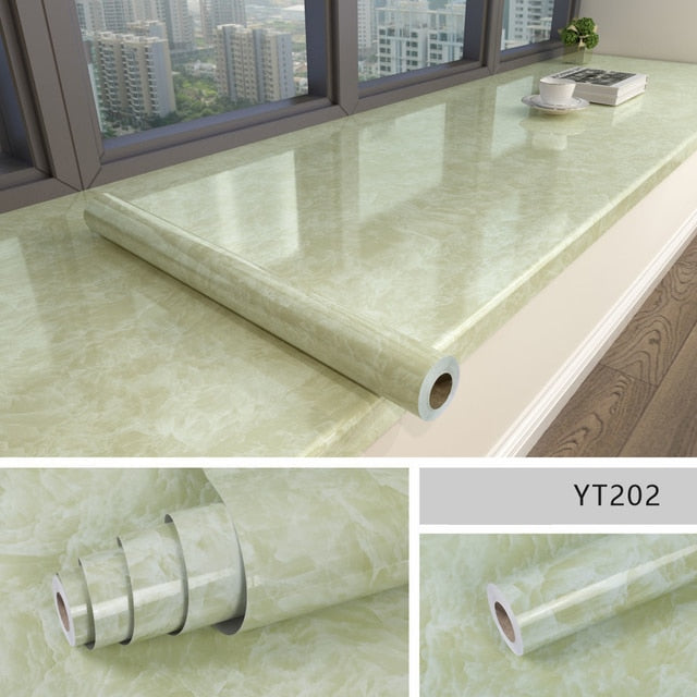 Marble Self-Adhesive Film – Waterproof PVC Vinyl, 60cm Wide, 3D Texture