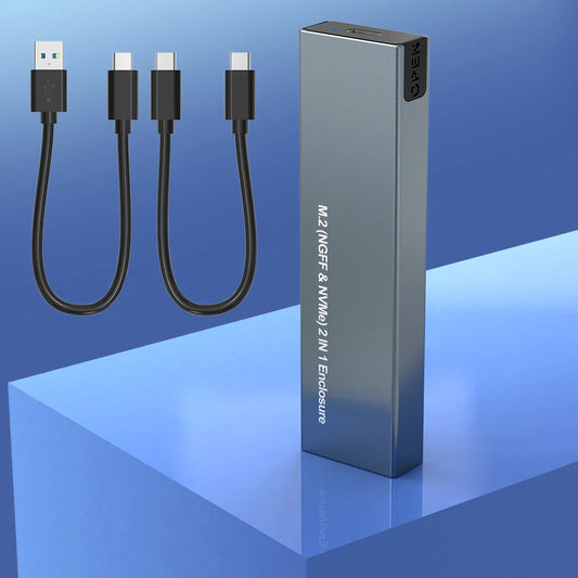 External Hard Drive Portable SSD – USB-C, NVMe & SATA Enclosure