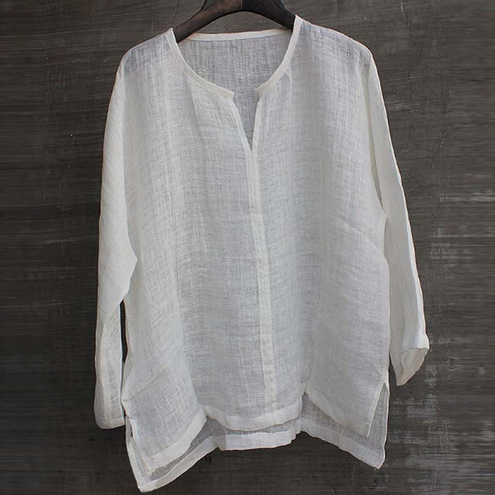 Lino Linen Blouse - White