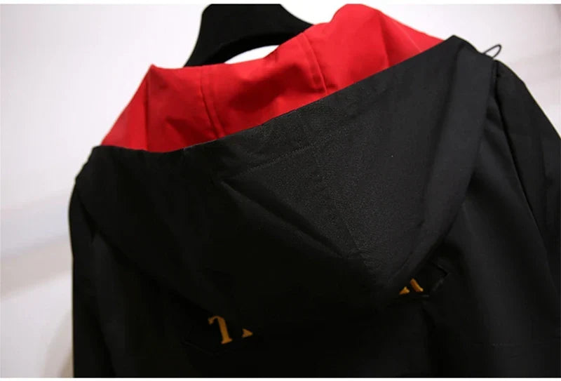 Plus-Size Hooded Windbreaker - Fall Magic Collection for Women