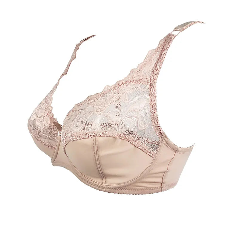 Plus-Size Lace Push-Up Bra - Comfortable Support & Elegant Design for Curvy Figures