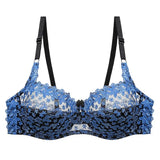 Embroidered Lace Plus-Size Push-Up Bra for Enhanced Support & Style