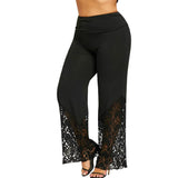 Plus-Size Lace Lounge Pants for Women - Comfortable & Stylish Relaxation Wear