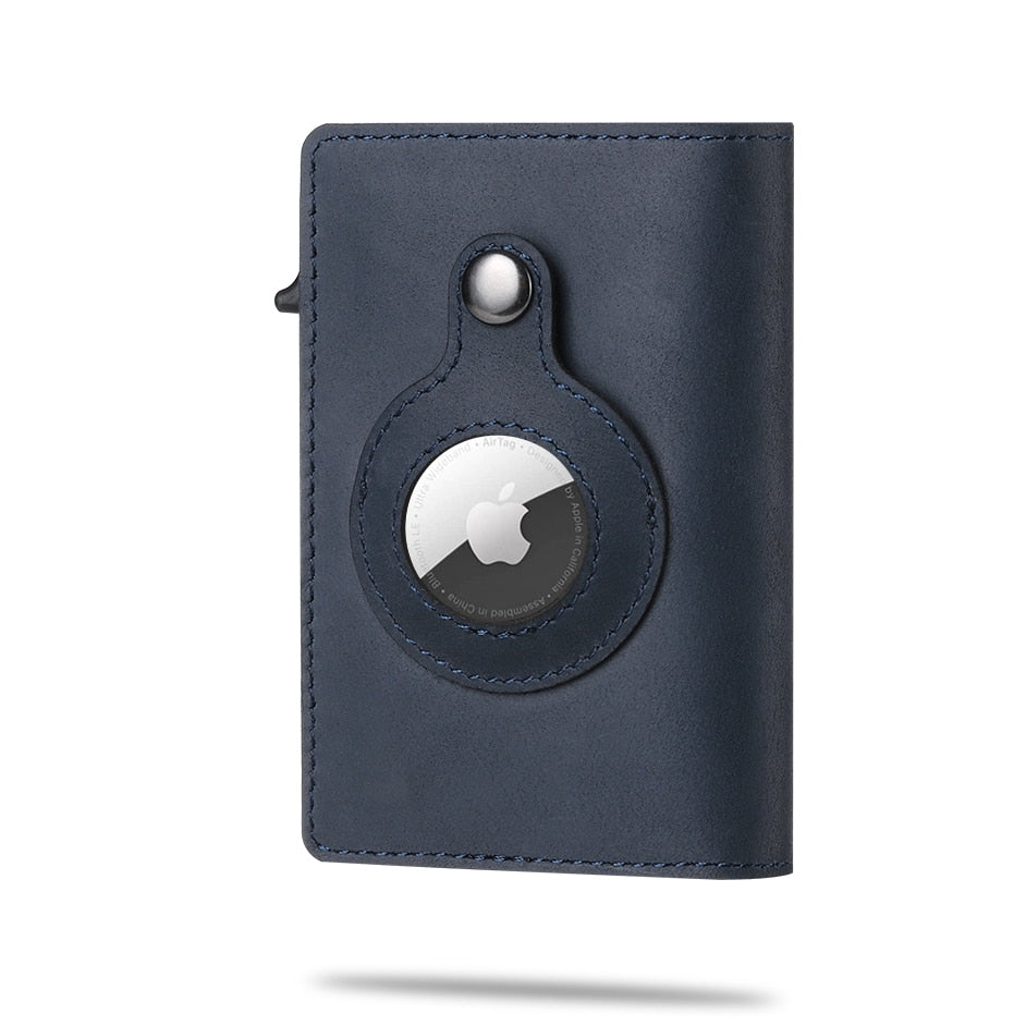 Slim Wallet with Integrated AirTag Holder - Stylish Card Case for Secure Tracking