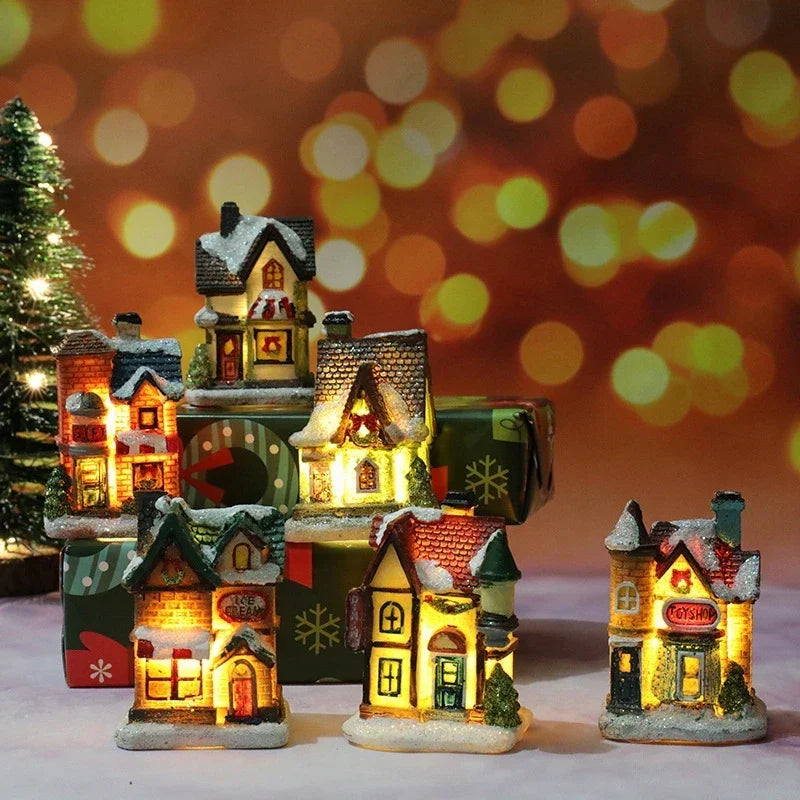 LED Christmas Chalet Light – Glowing Holiday Decoration for Kids' Rooms