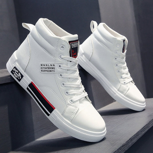 Men's Modern High-Top Shoe – White