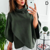 Asymmetrical women's turtleneck sweater – Autumn Magic Mara - 6