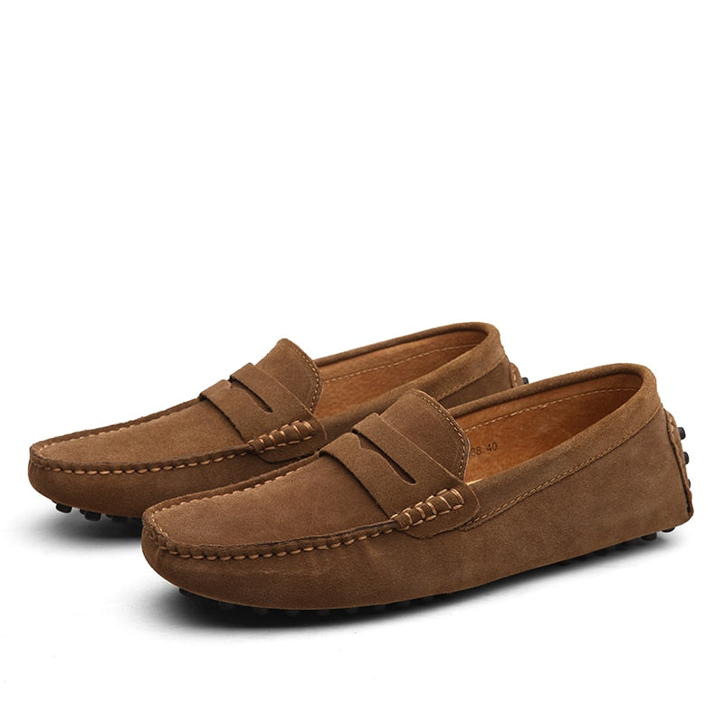 Italian – Fashionable Casual Suede Loafers for Men
