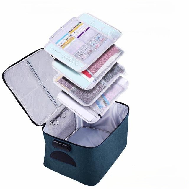 Lockable Waterproof Document Storage Case - Secure, Durable, and Weatherproof Organizer for Important Papers and Valuables