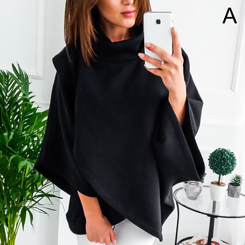 Asymmetrical women's turtleneck sweater – Autumn Magic Mara - 3