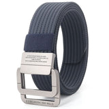 Kalsten | Unisex Canvas Belt – Double Metal Ring Buckle, Adjustable