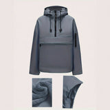 Hooded Jacket Casual Pullover Zipper Pocket