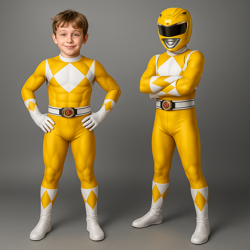 Kids Superhero Costume – Muscle Print Jumpsuit & Party Outfit