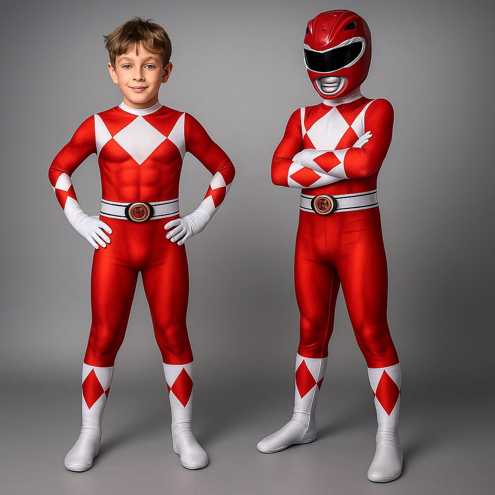 Kids Superhero Costume – Muscle Print Jumpsuit & Party Outfit