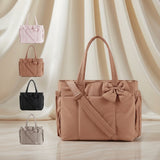 Tote Bag Womens Bow Nylon Shoulder Handbag Work Travel