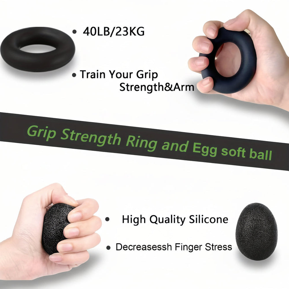 Hand Gripper Forearm Strength Trainer Adjustable Metal Workout Set