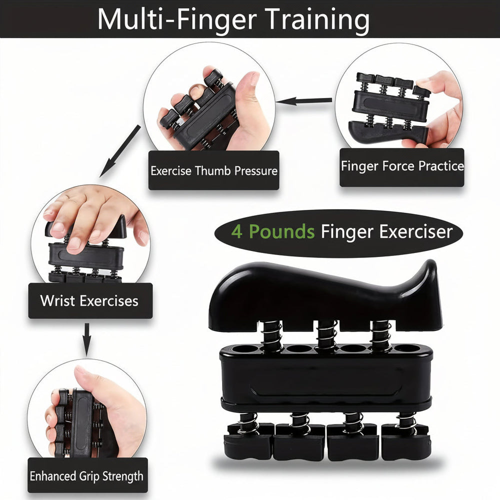 Hand Gripper Forearm Strength Trainer Adjustable Metal Workout Set