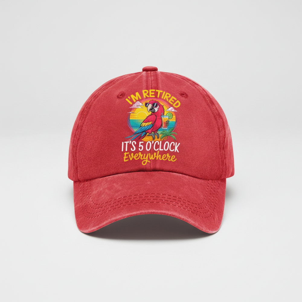 Baseball Cap Adjustable Washed Casual Embroidered Hat