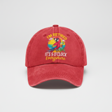 Baseball Cap Adjustable Washed Casual Embroidered Hat