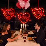 LED Lights Heart Window Suction Cup Battery Powered Romantic Decor