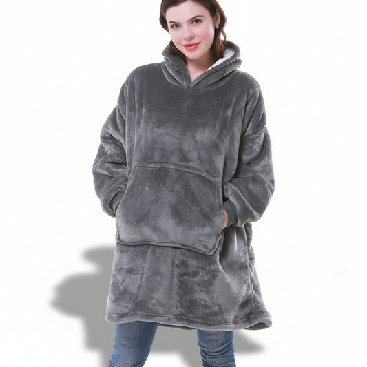 Hooded Blanket – Wearable, Flannel Lined & Oversized Fit