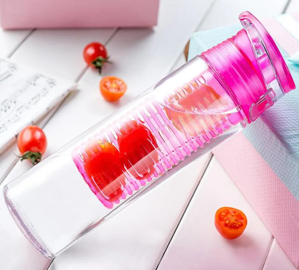 Fruit Infuser Water Bottle – 700ml, BPA-Free & Flip Lid