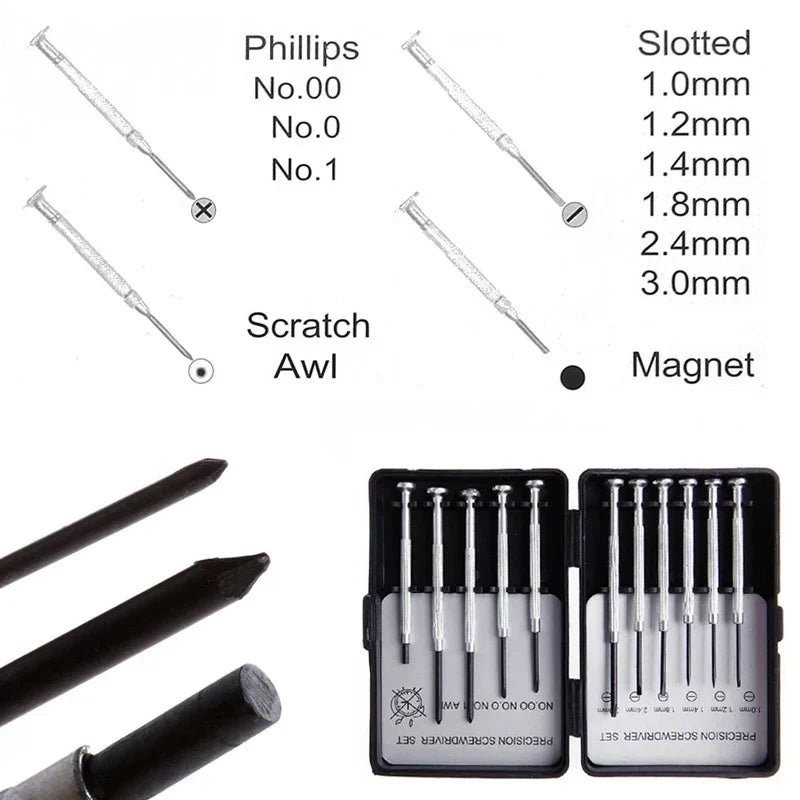 11-Piece Micro Precision Screwdriver Set with Carrying Case - Craftix