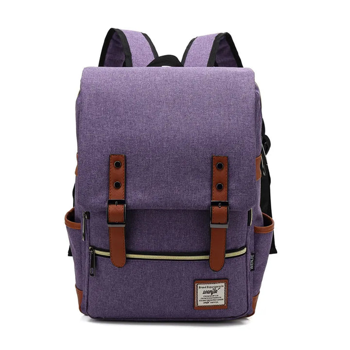 Purple waterproof Oxford backpack