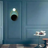 Designer Glass Wall Lamp | Modern Round Spherical Metal Light