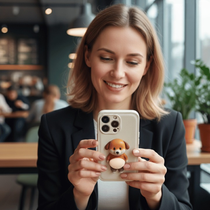 Silicone Bumper Stickers – Dog-Shaped, Food-Grade & Reusable Phone Protection