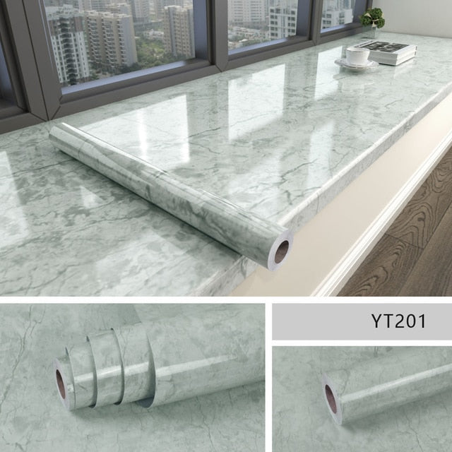 Marble Self-Adhesive Film – Waterproof PVC Vinyl, 60cm Wide, 3D Texture