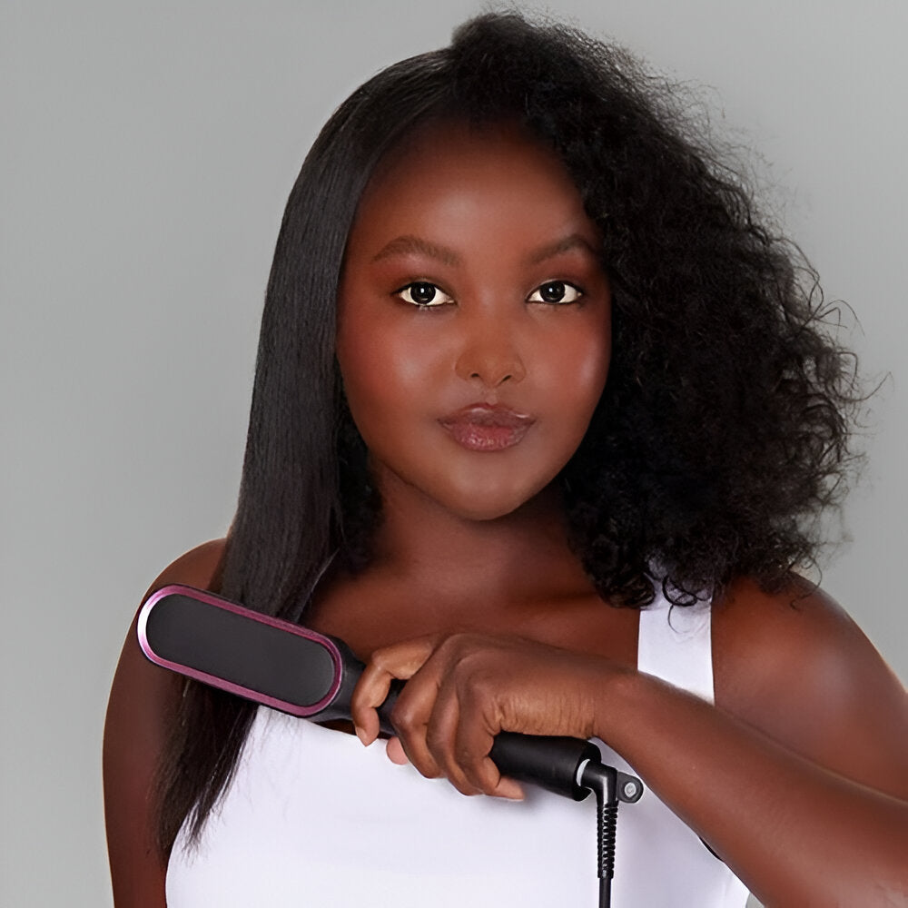 Hair Straightening Comb Heated Styling Brush Tool