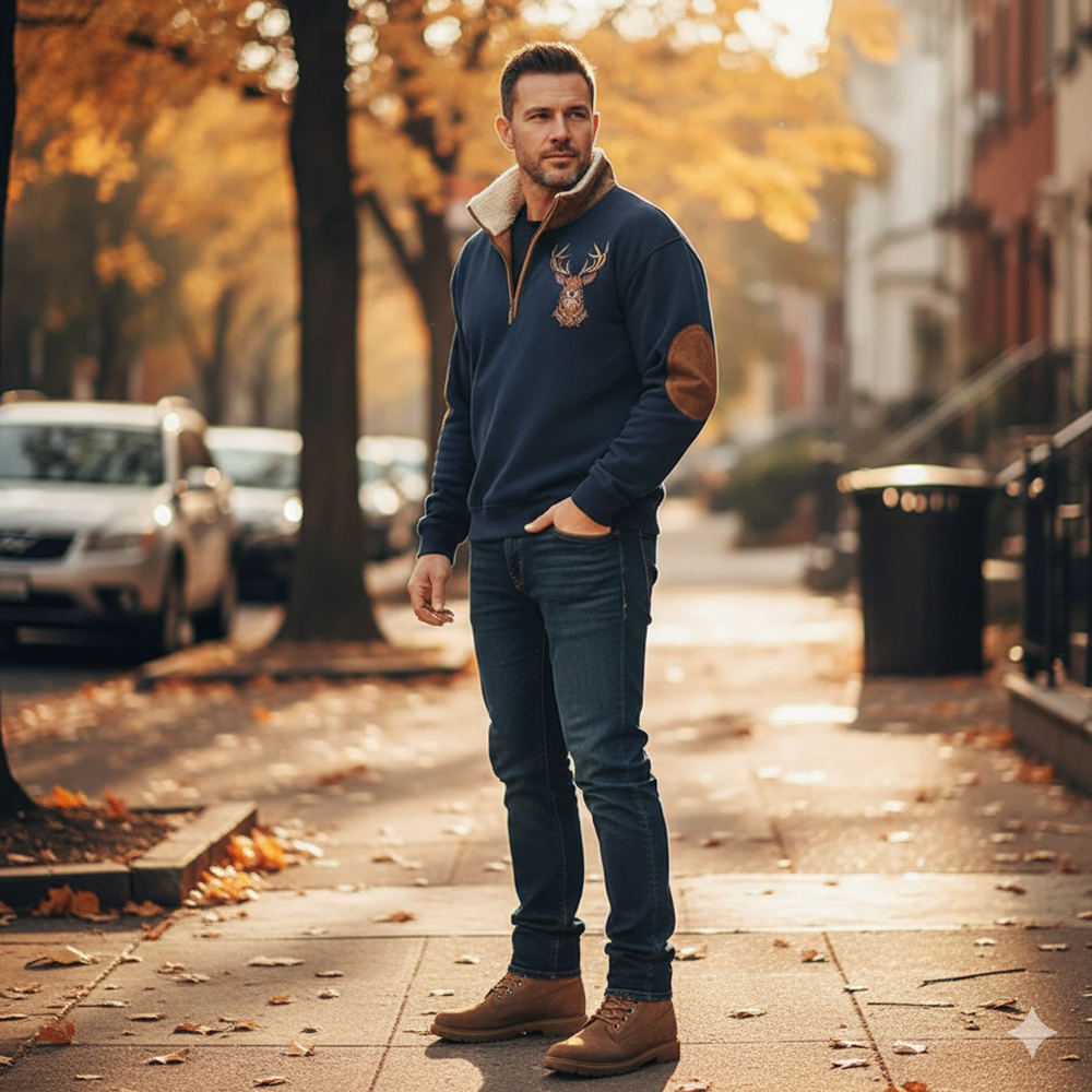 Marc - Half-Zip Pullover with Collar