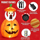 Animated LED Ghost and Pumpkin Inflatable
