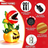 Lighted Carnivorous Plant and Pumpkin Inflatable