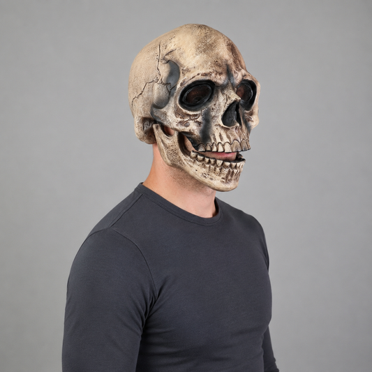 Skull Mask Costume Accessory – Moving Jaw Design, Cosplay Style & Halloween Theme