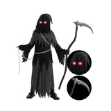 Halloween Costumes Grim Reaper Hooded Robe Set