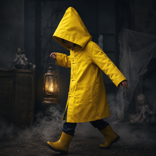 Hooded Raincoat Halloween Costume – Cosplay Jacket, Zip Closure & Multiple Sizes