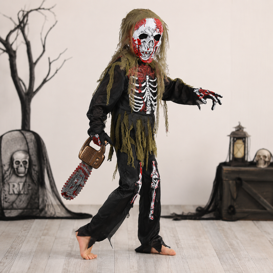 Halloween Costume – Skeleton Zombie Mask & Outfit Set